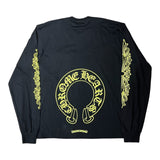 Chrome Hearts Horseshoe L/S T-Shirt Black/Neon Yellow XL クロムハーツ ホースシュー ロングスリーブ Tシャツ ブラック/ネオンイエロー XL