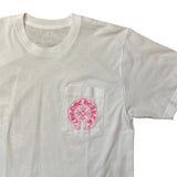 Chrome Hearts Pink Logo Horseshoe S/S Pocket Tee "White"