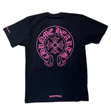 Chrome Hearts Pink Logo Horseshoe S/S Pocket Tee "Black" L