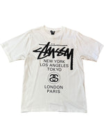 Stussy World Tour TEE White L 未使用品
