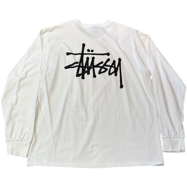 Stussy Stock logo LS White L 未使用