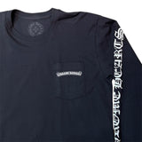 Chrome Hearts Scroll Logo L/S T-Shirt "Black"