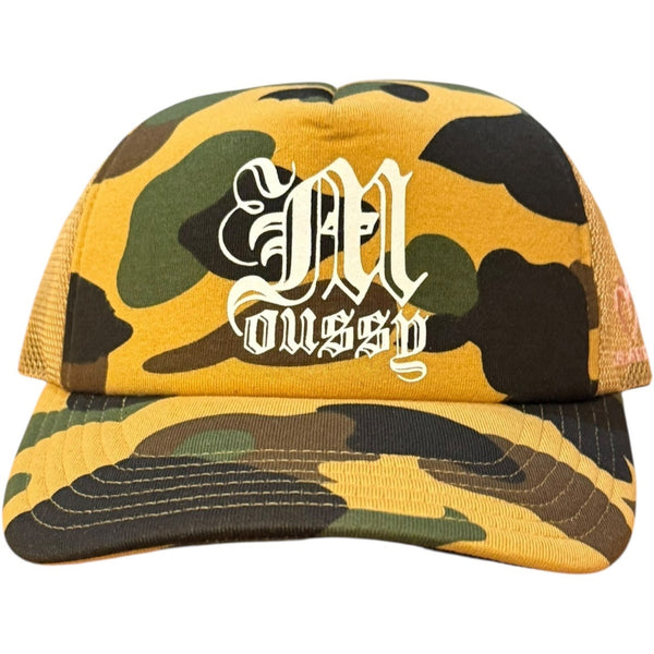 a bathing ape BAPE MOUSSY Reissue Mesh Cap Yellow　未使用品