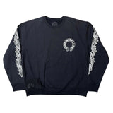 Chrome Hearts Horseshoe Floral Crew Sweatshirt "Black" M クロムハーツ ホースシュー フローラル スウェット "ブラック"M