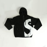 2020FW Supreme × THE NORTH FACE S Logo Hooded Fleece Jacket Black