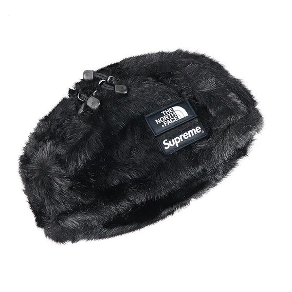 2020FW Supreme × THE NORTH FACE Faux Fur Waist Bag Black
