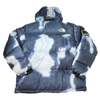 2021AW Supreme × THE NORTH FACE Bleached Denim Print Nuptse Jacket Indigo