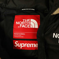 2021AW Supreme × THE NORTH FACE Bleached Denim Print Nuptse Jacket Black