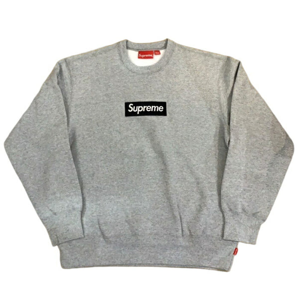 2022FW Supreme Box Logo Crewneck Heather Grey
