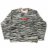 2022FW Supreme Box Logo Crewneck Zebra