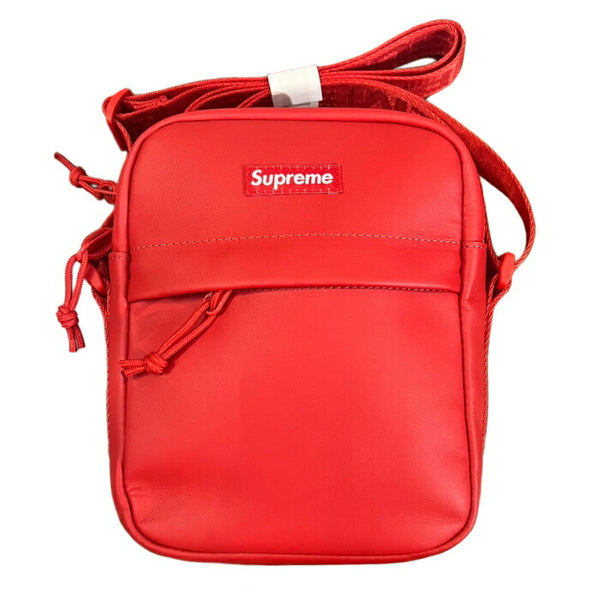 2023FW Supreme Leather Shoulder Bag Red