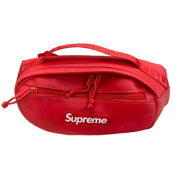 2023FW Supreme Leather Waist Bag Red