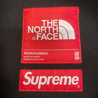 2021AW Supreme × THE NORTH FACE Bleached Denim Print Fleece Jacket Black