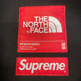 2021AW Supreme × THE NORTH FACE Bleached Denim Print Fleece Jacket Black