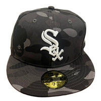 2024SS BAPE A BATHING APE MLB NEW ERA White sox 59Fiftiy Cap Black