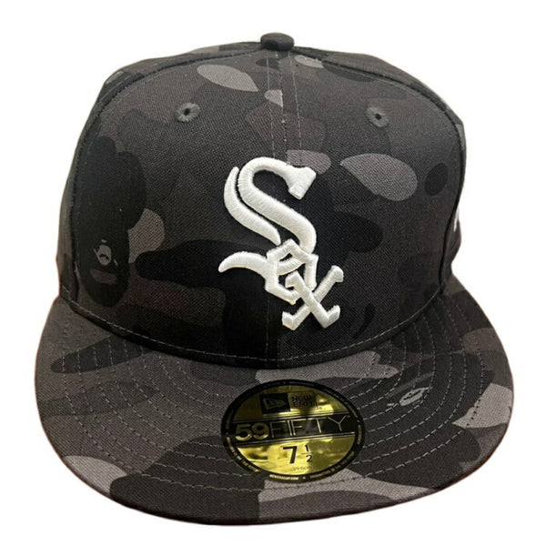 2024SS BAPE A BATHING APE MLB NEW ERA White sox 59Fiftiy Cap Black