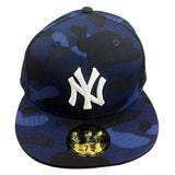 2024SS BAPE A BATHING APE MLB NEW ERA YANKEES 59Fiftiy Cap navy