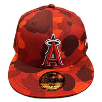2024SS BAPE A BATHING APE MLB NEW ERA ANGELS 59Fiftiy Cap Red