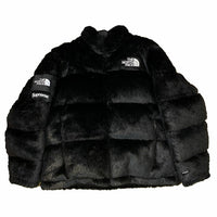 2020FW Supreme × THE NORTH FACE Faux Fur Nuptse Jacket Black【ND92001I】
