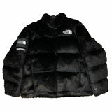 2020FW Supreme × THE NORTH FACE Faux Fur Nuptse Jacket Black【ND92001I】