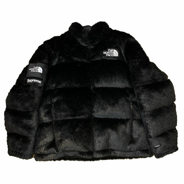 2020FW Supreme × THE NORTH FACE Faux Fur Nuptse Jacket Black【ND92001I】